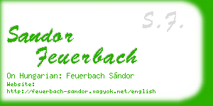 sandor feuerbach business card